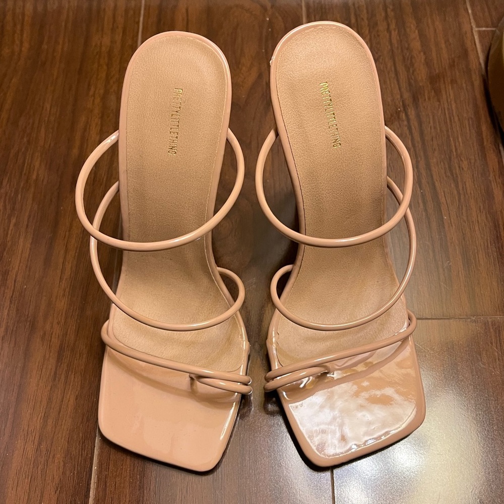 Pretty little thing Nude Strappy Heels